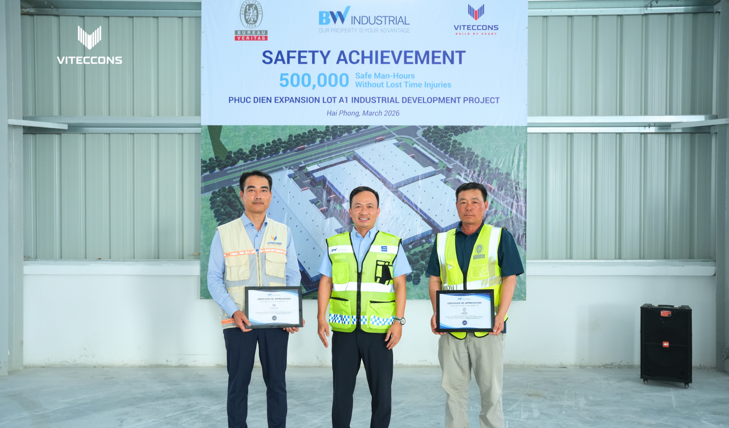 DỰ ÁN BW PHÚC ĐIỀN CHẠM MỐC 500.000 GIỜ AN TOÀN