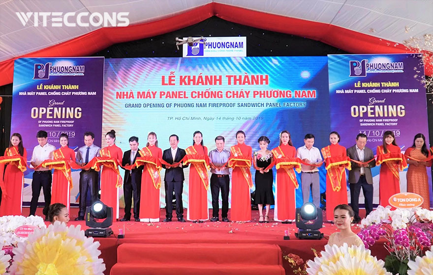 Viteccons participated in the Grand Opening of Phuong Nam Fireproof Sandwich Panel Factory