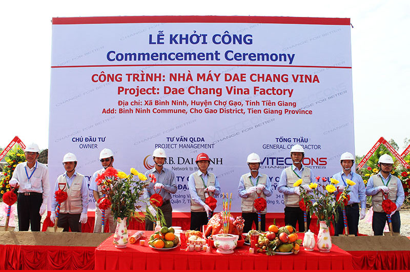 Viteccons Khởi Công Dự Án Nhà Máy Dea Chang Vina - Tiền Giang