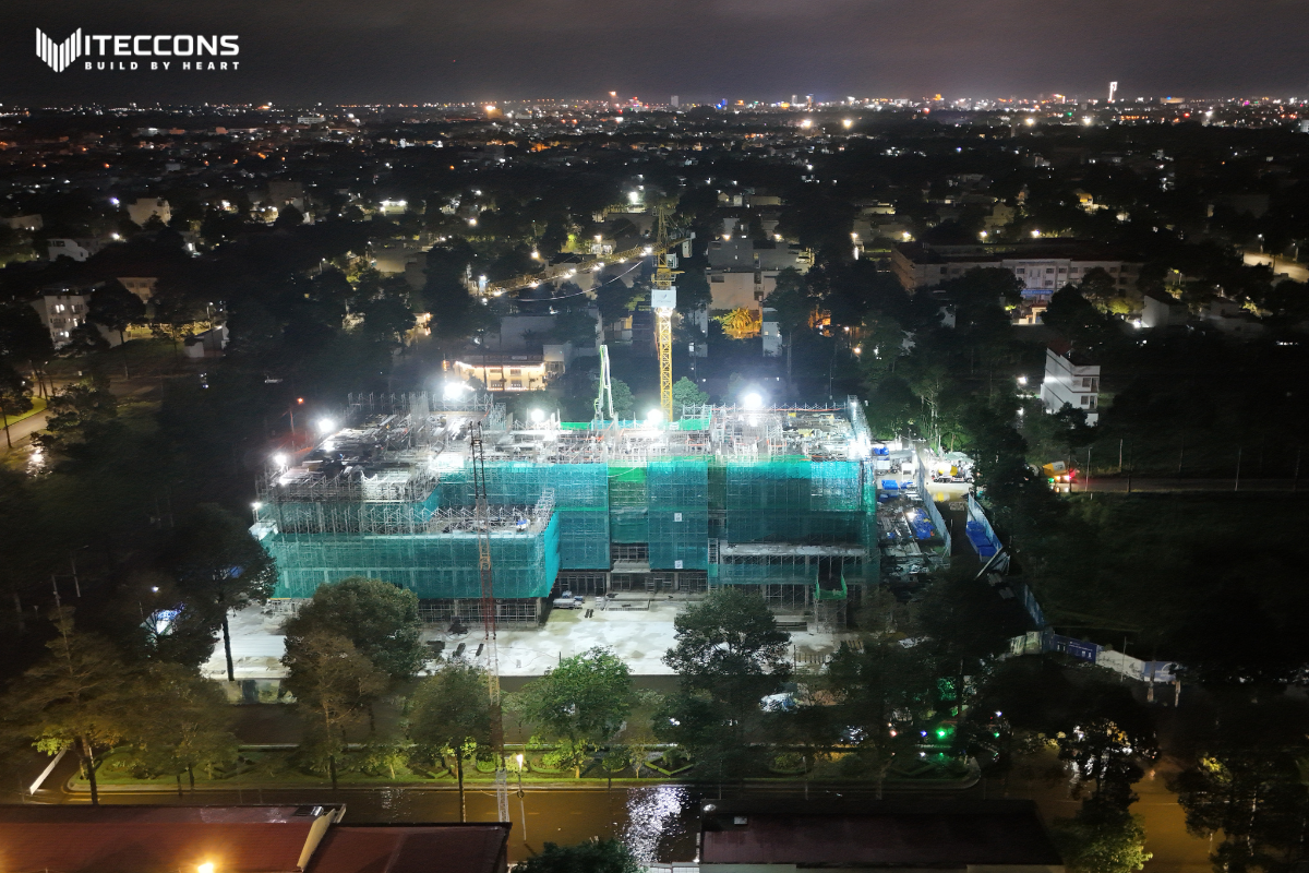 VƯỢT THÁCH THỨC MÙA NƯỚC NỔI: VITECCONS HOÀN THÀNH DẦM CHUYỂN TẦNG 4 DỰ ÁN STELLA 360!