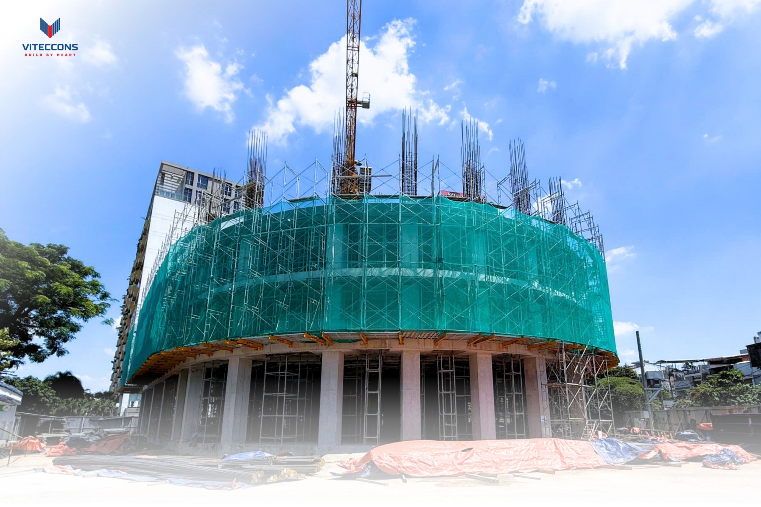 TÒA NHÀ VĂN PHÒNG KITA GROUP: VẼ ĐƯỜNG CONG BẰNG CỐT THÉP