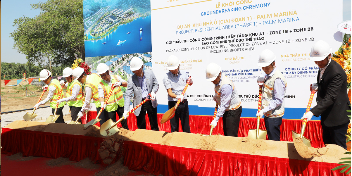 VITECCONS: Celebrated the ground-breaking ceremony of "Residential area (Phase 1)- Palm Marina"